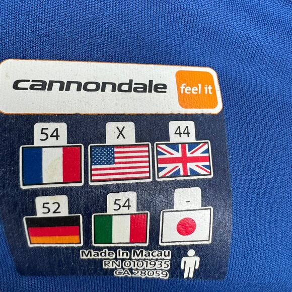 Cannondale Men’s XL Cycling Jersey Blue Half Zip MTB Bike Shirt Short Sleeve - Picture 8 of 9